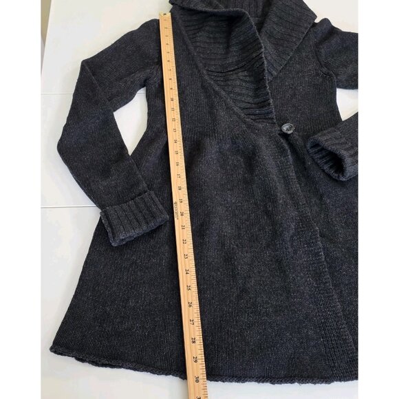 Talula Cardigan Womens M Gray Shawl Collar LS Button Wool Cashmere Angora Blend - Picture 10 of 16